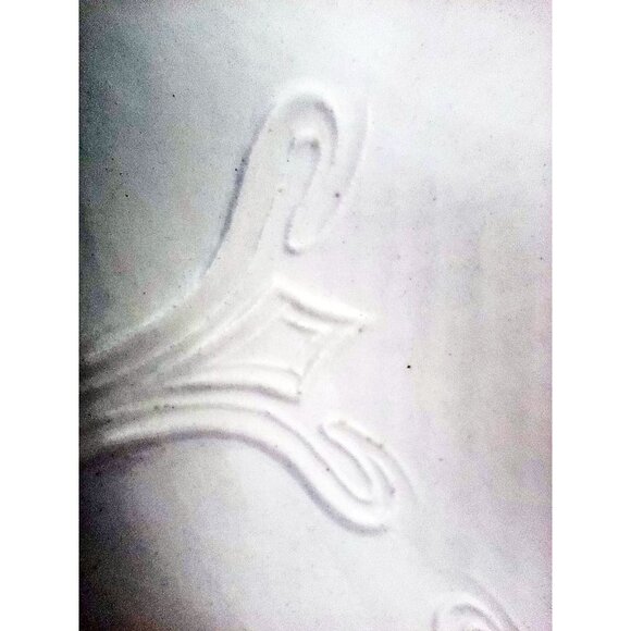 Serving Bowl SC Co Akron Pink Blue Scalloped Edge Cherries 10.5" 1940s Antique - Picture 10 of 15